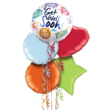 Special Texts Get Well Balloon Bouquet With Free Lily O Brien Chocolate Set